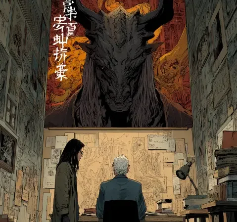 奇幻题材作品封面，魔法森林与光点